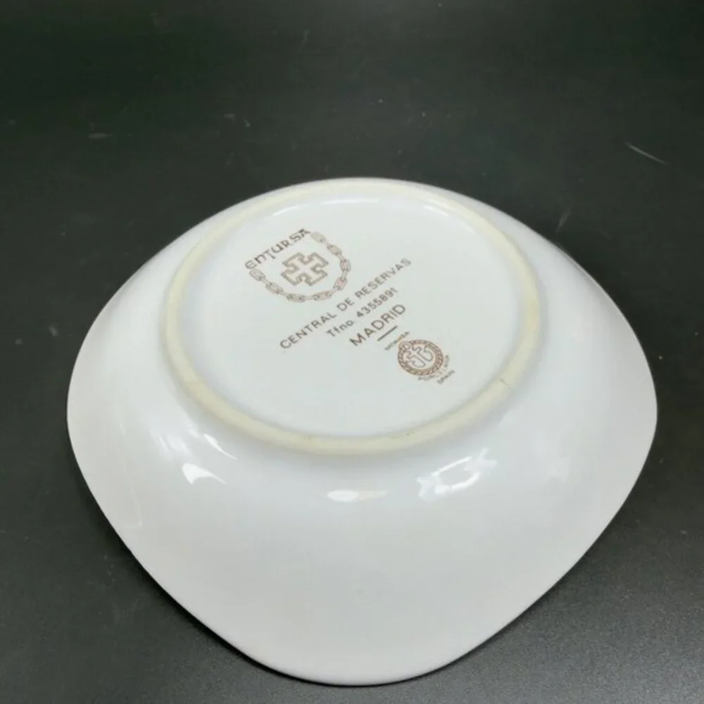 Entursa Hotel‎ Reyes Catolicos Madrid Spain Pin Trinket Plate Porcelain Dish VTG